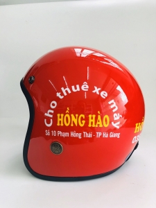 Mũ BH Quảng cáo Cho Dịch vụ thuê xe máy Hồng Hào