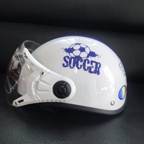 Mũ bảo hiểm có kính soccer - In logo quảng cáo mũ