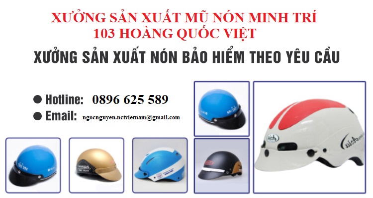 Sản xuất mũ nón bảo hiểm theo yêu cầu 